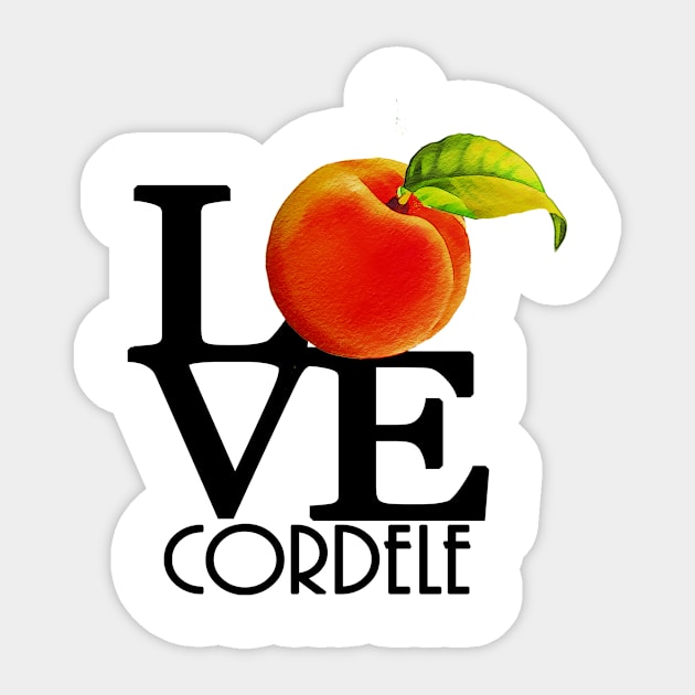 LOVE Cordele Georgia Peach Design Sticker by Georgia